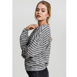 Urban Classics - TB1837 - Ladies Oversized Stripe Pullover - black/white M