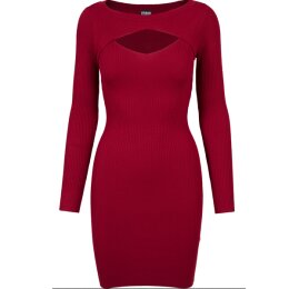 Urban Classics - TB1742 - Ladies Cut Out - Dress - burgundy XS