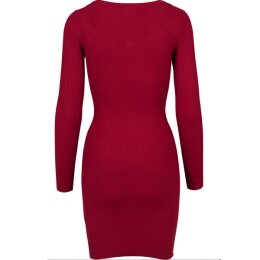 Urban Classics - TB1742 - Ladies Cut Out - Dress - burgundy XS