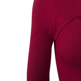 Urban Classics - TB1742 - Ladies Cut Out - Dress - burgundy XL