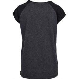 Urban Classics - TB1913 - Ladies Contrast Raglan Tee - charcoal/black S