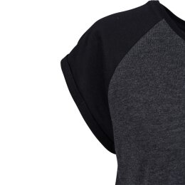 Urban Classics - TB1913 - Ladies Contrast Raglan Tee - charcoal/black S