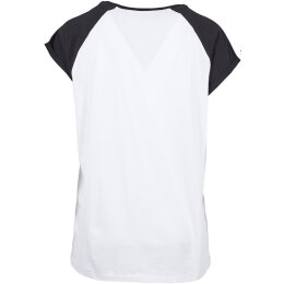 Urban Classics - TB1913 - Ladies Contrast Raglan Tee - white/black XS