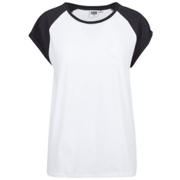 Urban Classics - TB1913 - Ladies Contrast Raglan Tee - white/black M