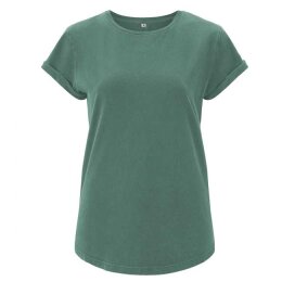 Earth Positive - EP16 - Organic Womens Rolled Up Sleeve -...