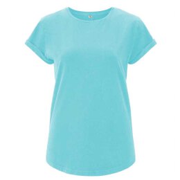 Continental/ Earthpositive - EP16 - Organic Womens Rolled Up Sleeve - Turquoise
