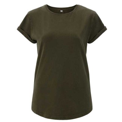 Continental/ Earthpositive - EP16 - Organic Womens Rolled Up Sleeve - Moss Green