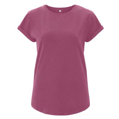 Continental/ Earthpositive - EP16 - Organic Womens Rolled Up Sleeve - Berry