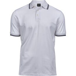 Tee Jays - 1407 - Premium Stripe Stretch Polo - white /...