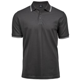 Tee Jays - 1407 - Premium Stripe Stretch Polo - dark grey...