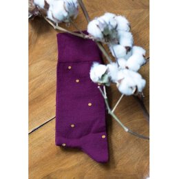 Kabak - Socken - Organic - Dots - Burgundy + Mustard 42-46
