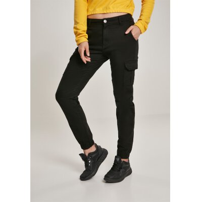 Urban Classics - TB3048 - Ladies High Waist Cargo Pants - black 28