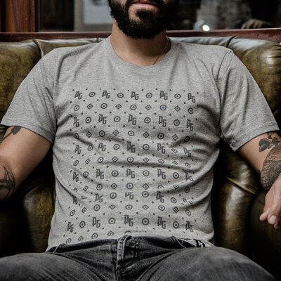 Pressure Gang - Pattern - T-Shirt - grey melange XL