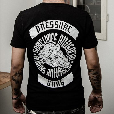 Pressure Gang - Antifascist Pig - T-Shirt - black