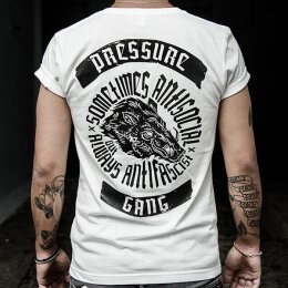 Pressure Gang - Antifascist Pig - T-Shirt - white