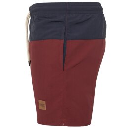 Urban Classics - TB1026 - Block Swim Short - navy/burgund XL