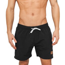Urban Classics - TB1026 - Block Swim Short - black/black XXL