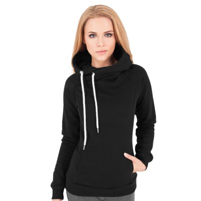 Urban Classics - TB1076 - Ladies Raglan High Neck Hoody black L