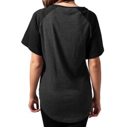 Urban Classics Ladies - TB1189 - Ladies Raglan HiLo Tee cha/blk S
