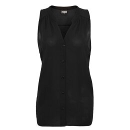 Urban Classics Ladies - TB912 - Ladies Sleeveless Chiffon Blouse black S