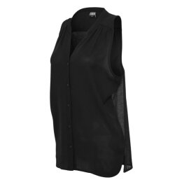 Urban Classics Ladies - TB912 - Ladies Sleeveless Chiffon Blouse black S