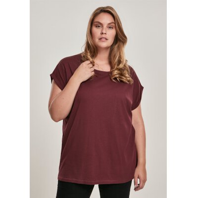 Urban Classics - TB771 - Ladies Extended Shoulder Tee - redwine XL