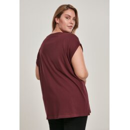 Urban Classics - TB771 - Ladies Extended Shoulder Tee - redwine XL