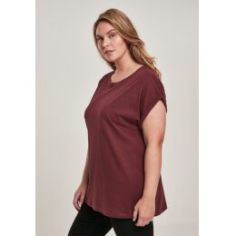 Urban Classics - TB771 - Ladies Extended Shoulder Tee - redwine XL