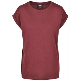 Urban Classics - TB771 - Ladies Extended Shoulder Tee - redwine XL