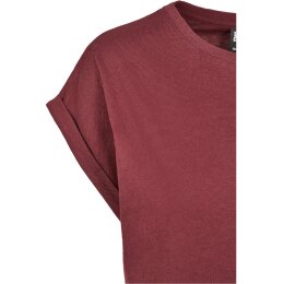 Urban Classics - TB771 - Ladies Extended Shoulder Tee - redwine XL