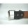 Nietengürtel - Gürtel mit silbernen Killernieten - 3-Reihig - D115-1 - veganes Leder - black L (115cm)