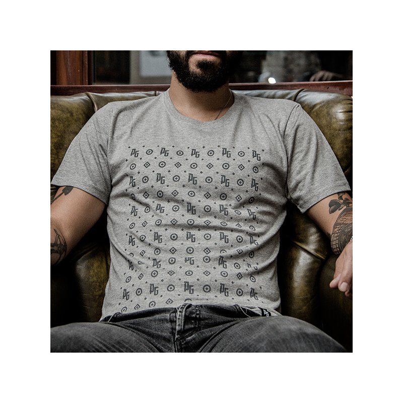 Pressure Gang - Pattern - T-Shirt - grey melange