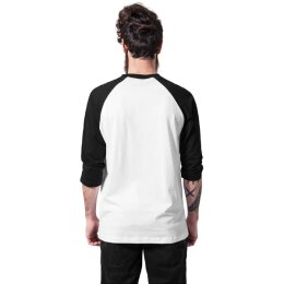 Urban Classics Men - TB366 - Contrast 3/4 Sleeve Raglan Tee wht/blk XL