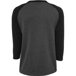 Urban Classics Men - TB366 - Contrast 3/4 Sleeve Raglan Tee cha/blk M