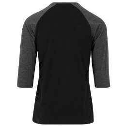 Urban Classics Men - TB366 - Contrast 3/4 Sleeve Raglan Tee blk/cha M