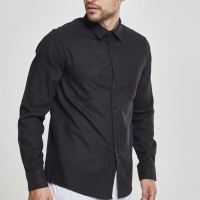 Urban Classics - TB297 Checked Shirt - black/black S