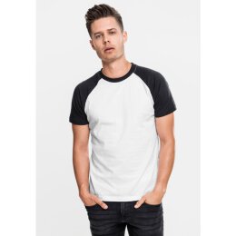 Urban Classics Men - TB639 - Raglan Contrast Tee wht/blk S