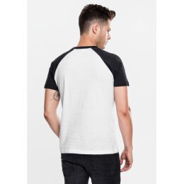 Urban Classics Men - TB639 - Raglan Contrast Tee wht/blk 2XL