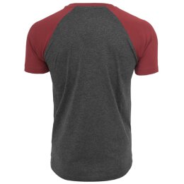 Urban Classics Men - TB639 - Raglan Contrast Tee cha/burgundy S