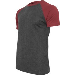 Urban Classics Men - TB639 - Raglan Contrast Tee cha/burgundy S