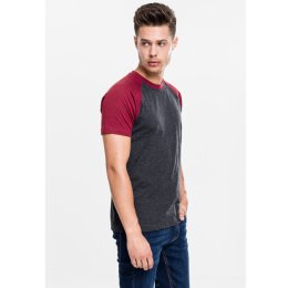 Urban Classics Men - TB639 - Raglan Contrast Tee cha/burgundy L