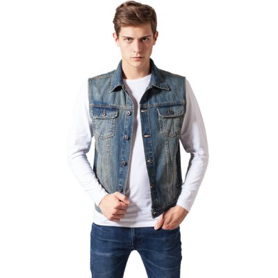 Urban Classics Men - TB514 - Denim Vest lightblue S