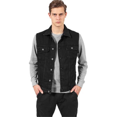 Urban Classics Men - TB514 - Denim Vest blackdark XXL
