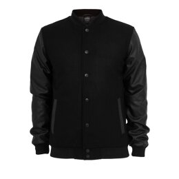Urban Classics - TB201 Oldschool Collegejacke - black/black M