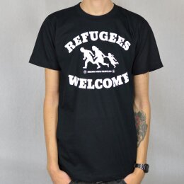 Tante Guerilla - Refugees Welcome  - T-Shirt - black