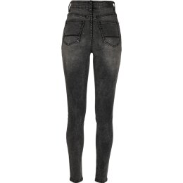 Urban Classics Ladies - TB2970 - Ladies High Waist Skinny Jeans black stone washed 26/32