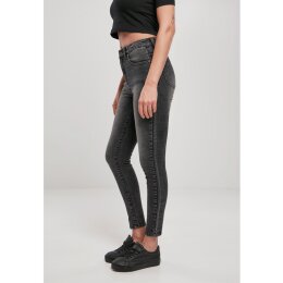 Urban Classics Ladies - TB2970 - Ladies High Waist Skinny Jeans black stone washed 26/32
