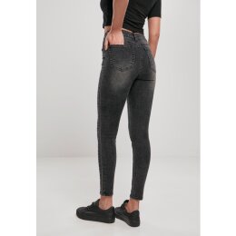 Urban Classics Ladies - TB2970 - Ladies High Waist Skinny Jeans black stone washed 26/32
