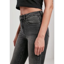 Urban Classics Ladies - TB2970 - Ladies High Waist Skinny Jeans black stone washed 26/32