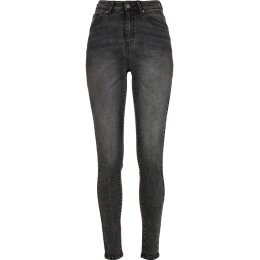 Urban Classics Ladies - TB2970 - Ladies High Waist Skinny Jeans black stone washed 26/32